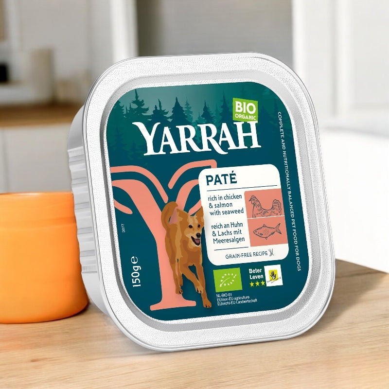 Bio-Hundefutter mit Huhn und Lachs - 150 g - Yarrah
