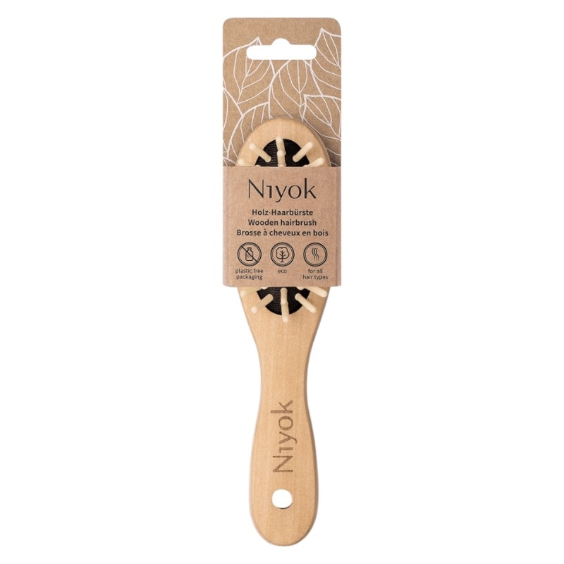 Niyok - Kleine Haarbürste mit Holzstiften 1 Stück