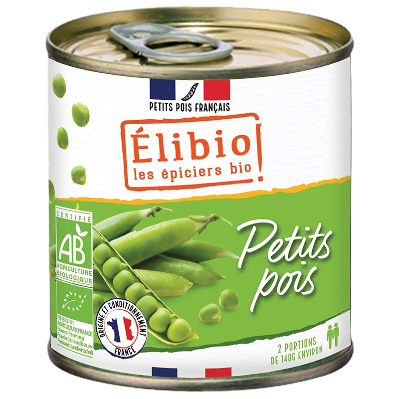 Elibio - Petits pois en conserve BIO 400g