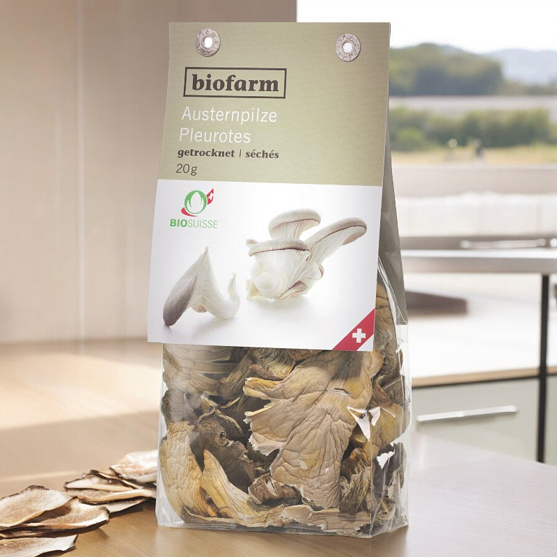 Biofarm - Bio-Schweizer getrocknete Austernpilze 20g