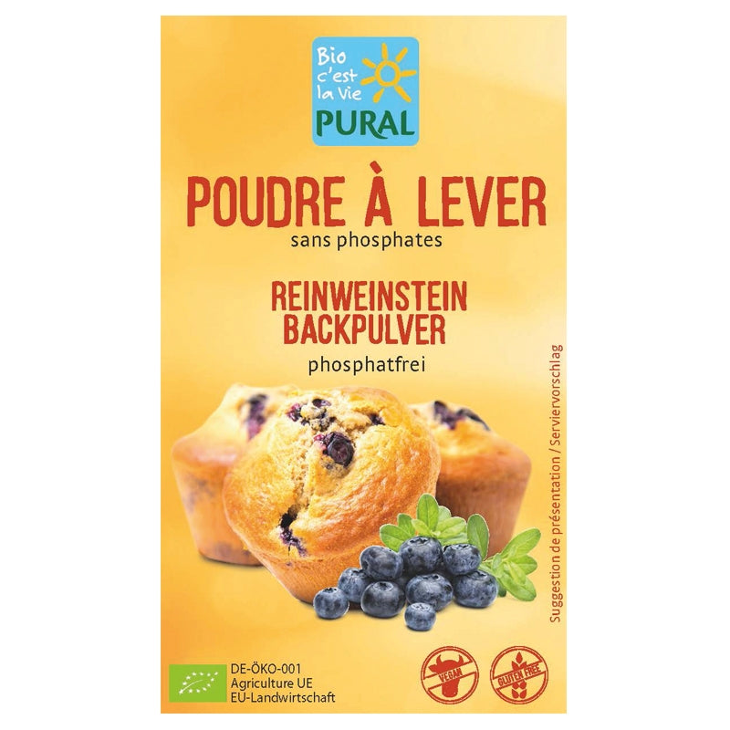 Pural - Bio-Backpulver ohne Phosphate 3x21g