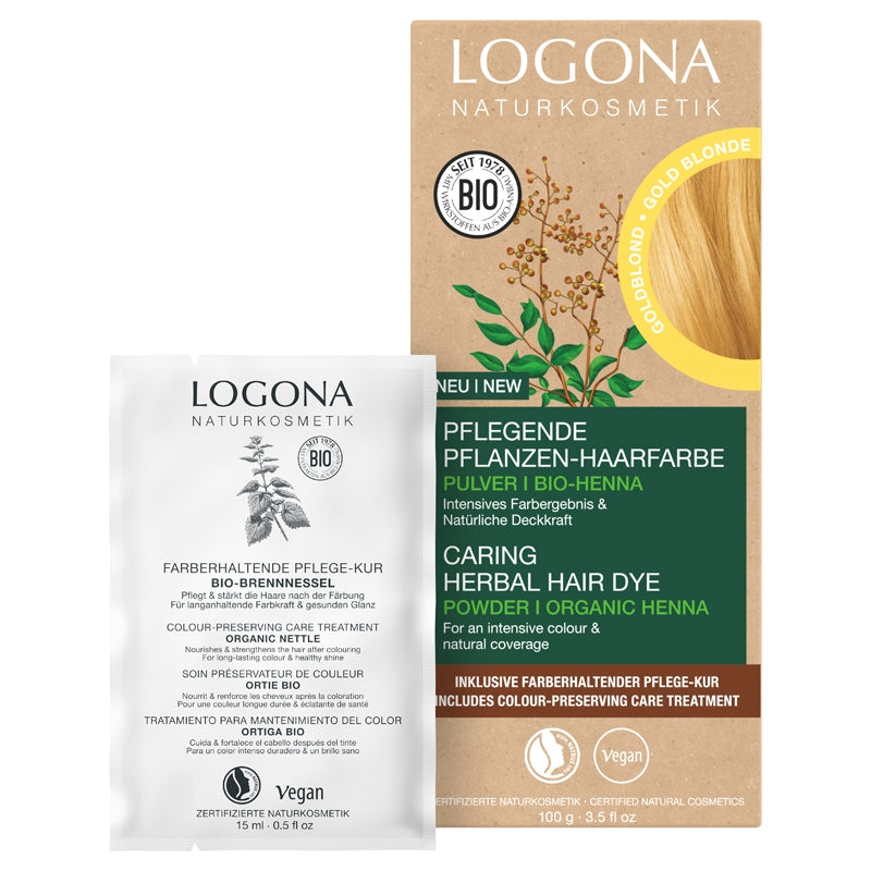Logona - Poudre colorante végétale BIO blond doré 100g