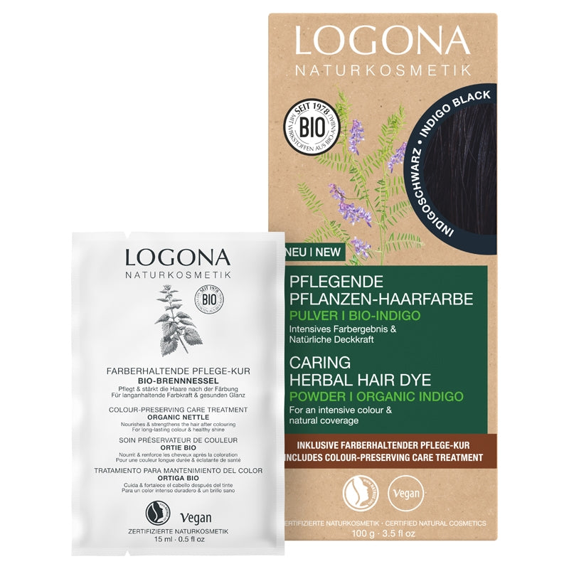 Logona - Pflanzenhaarfarbe Pulver Indigoschwarz BIO 100g