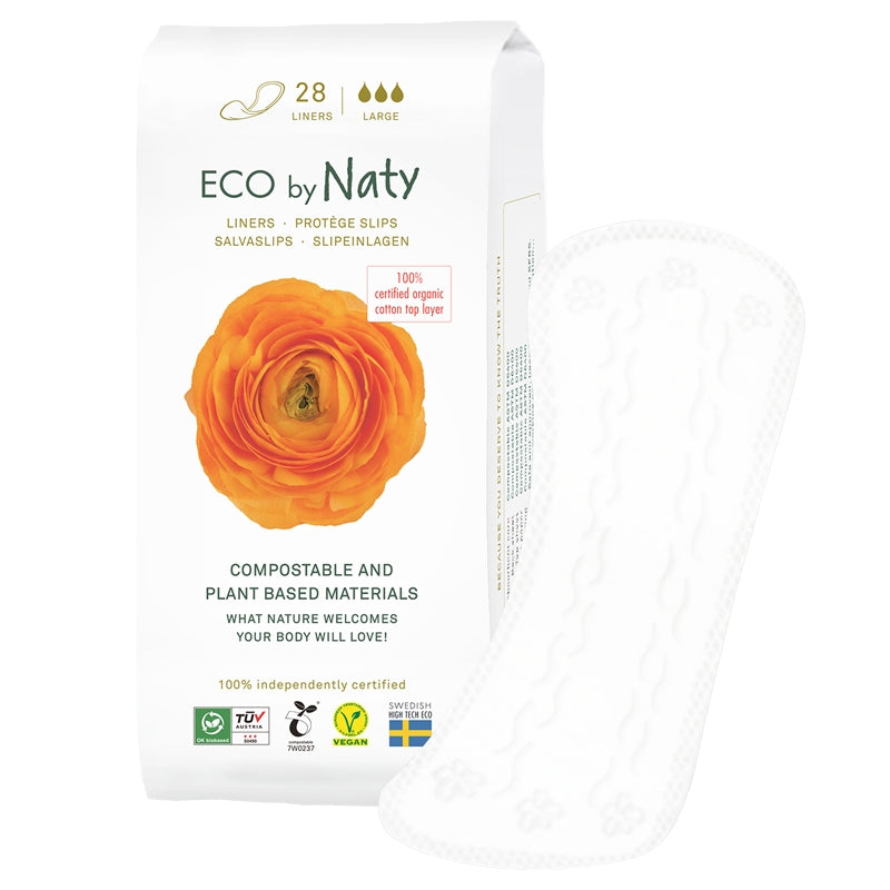 Bio-Slipeinlagen Naty Large - leichte Blutung, ohne Kunststoff (28 Stück)