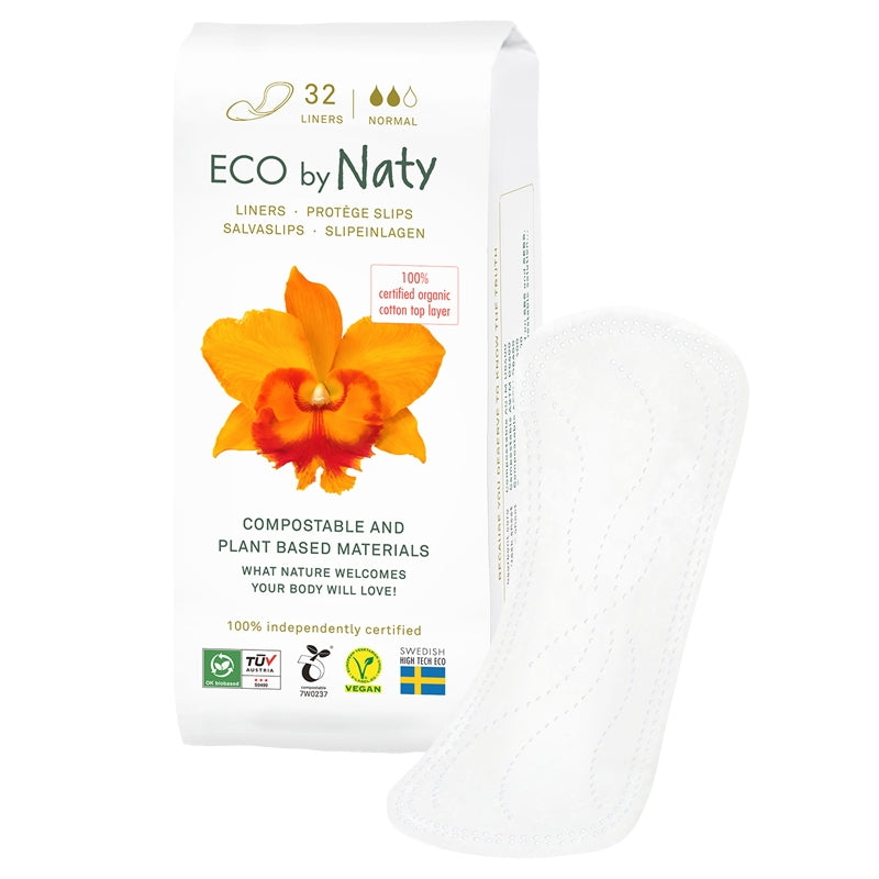 Bio-Slipeinlagen Naty Normal - sehr leichte Blutung, ohne Kunststoff (32 Stück)