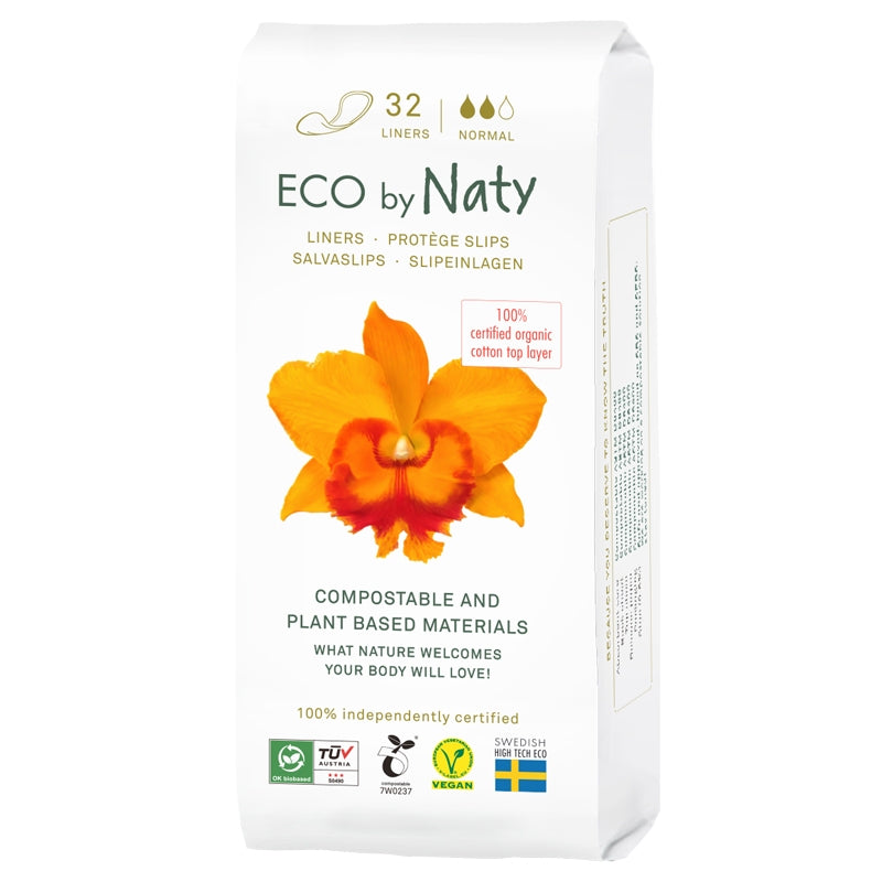 Bio-Slipeinlagen Naty Normal - sehr leichte Blutung, ohne Kunststoff (32 Stück)