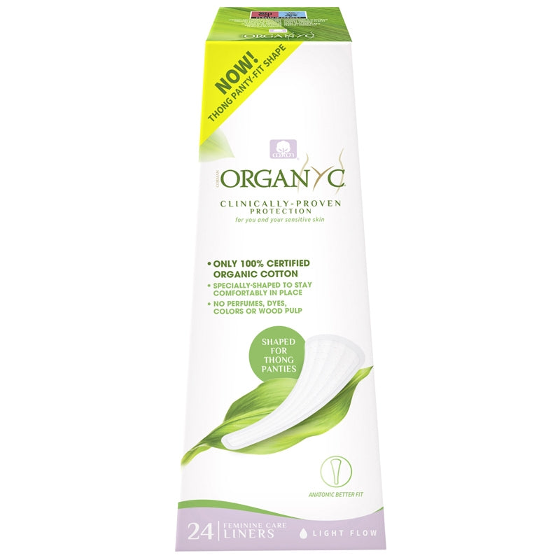 Bio-Slipeinlagen String und Tanga Organyc - GOTS-Baumwolle hypoallergen (24 Stück)