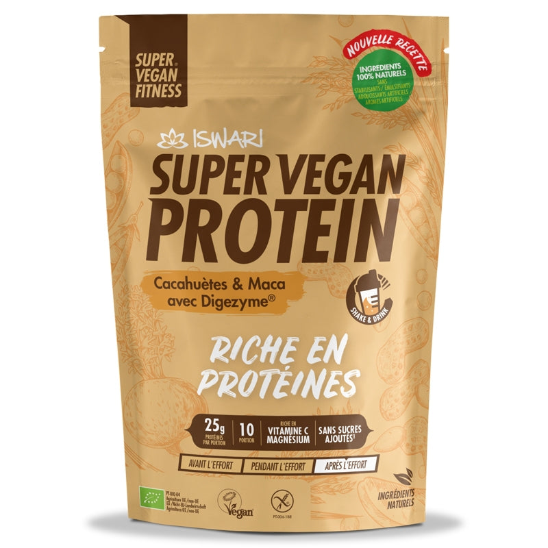 Iswari - Veganes Proteinpulver Erdnuss Maca BIO 400g