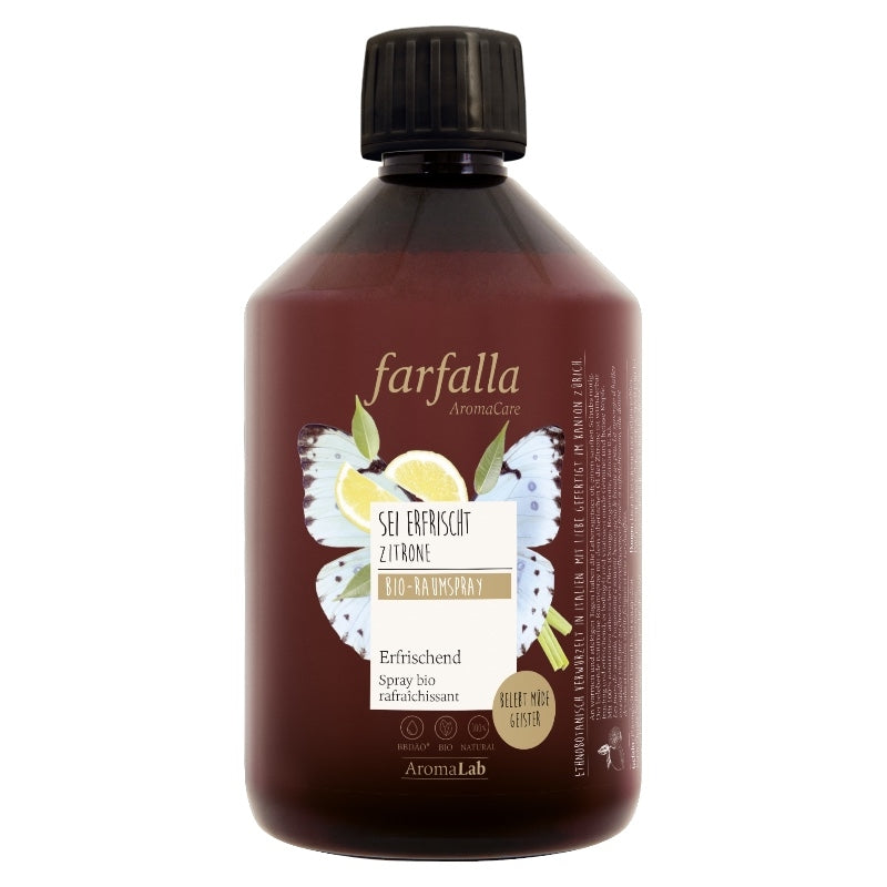 Farfalla - Recharge spray ambiant Rafraîchissant BIO citron 500ml