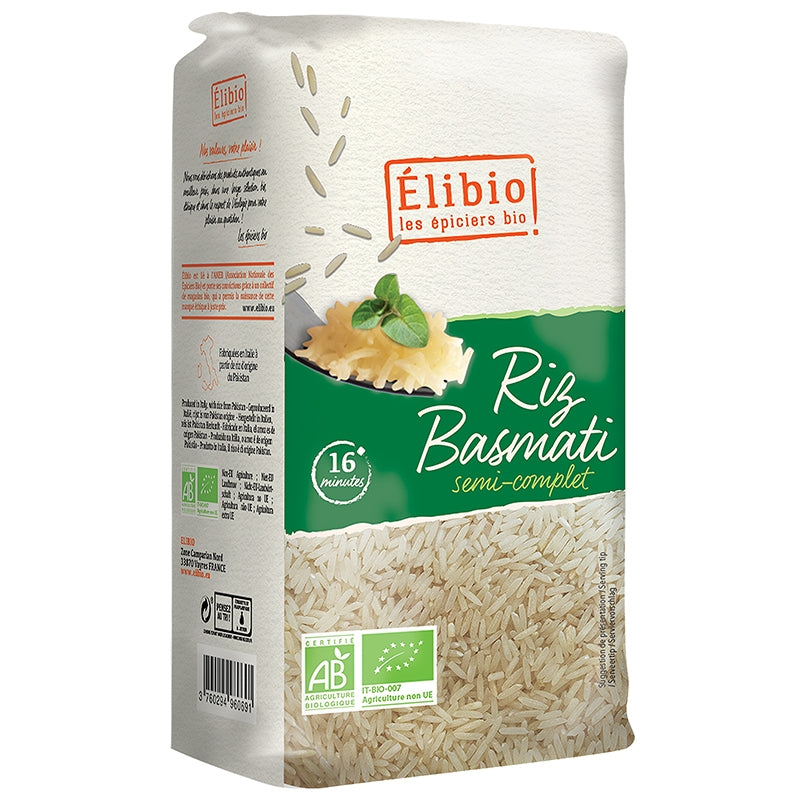 Elibio - Riz basmati semicomplet BIO 1kg