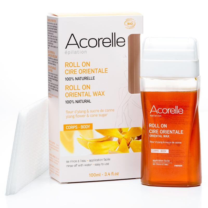 Acorelle - Roll-on cire orientale au sucre BIO épilation corps 100ml