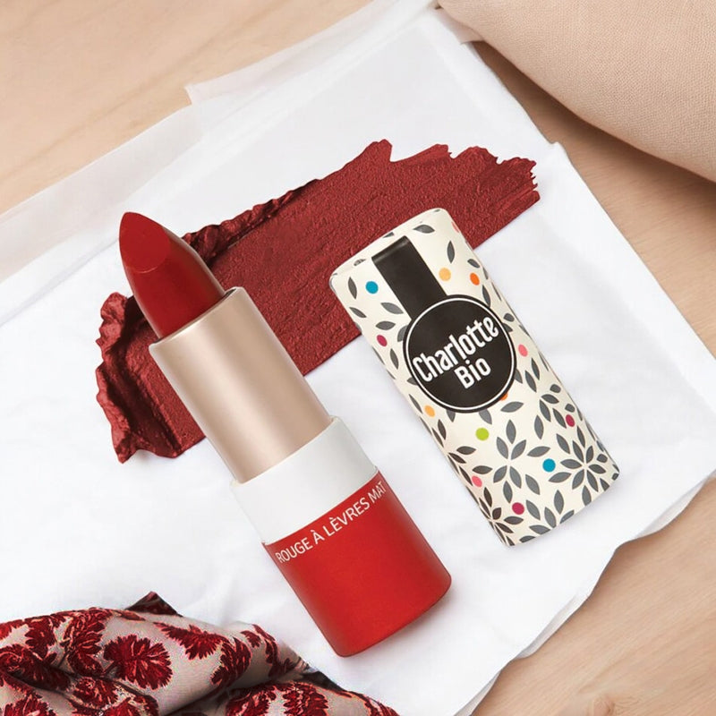 Charlotte Bio - Rouge à lèvres mat coquelicot BIO 3.5g