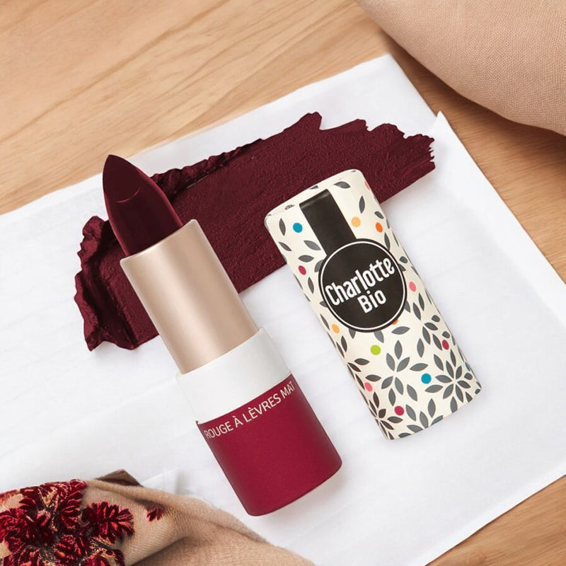 Charlotte Bio - Rouge à lèvres mat rouge figue BIO 3.5g