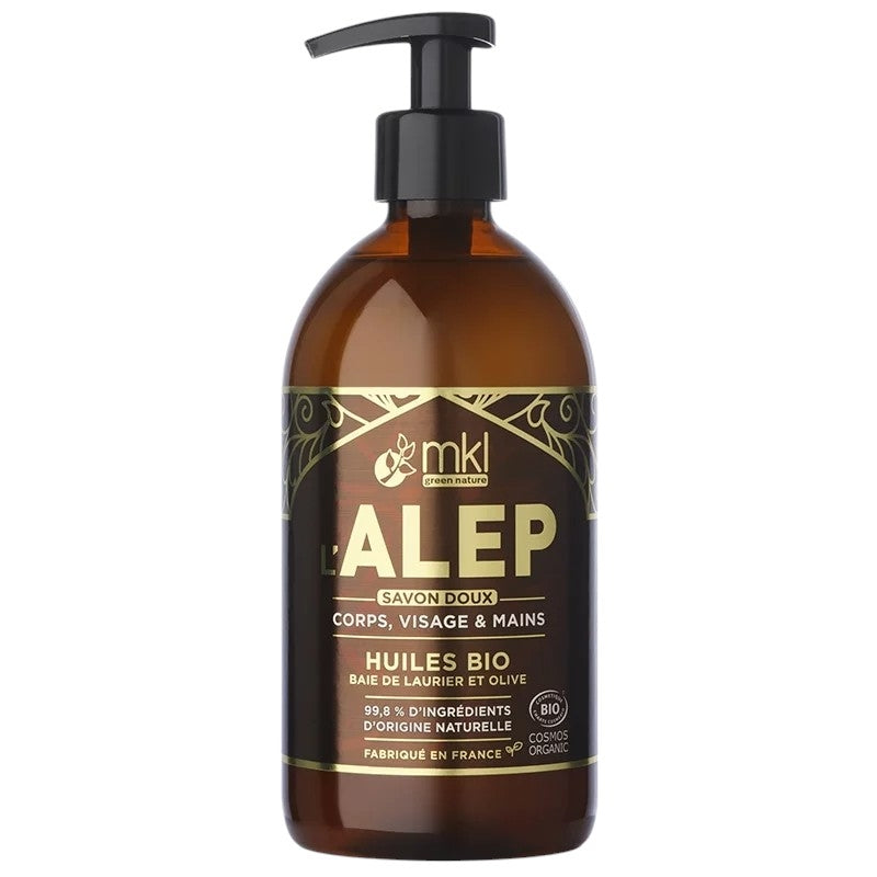 MKL Green Nature - Savon d'Alep liquide BIO olive & laurier 500ml