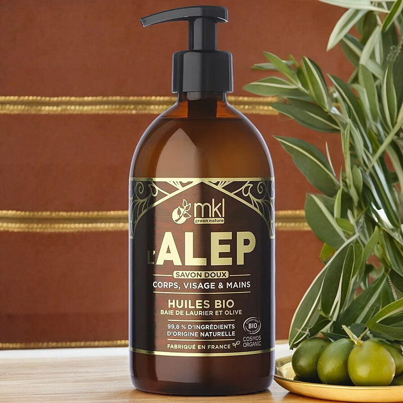 MKL Green Nature - Savon d'Alep liquide BIO olive & laurier 500ml