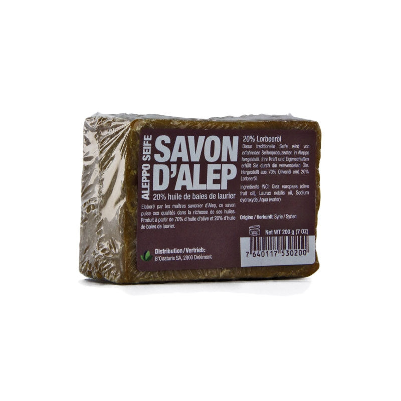 BIOnaturis - Savon d'Alep naturel 20% huile de laurier