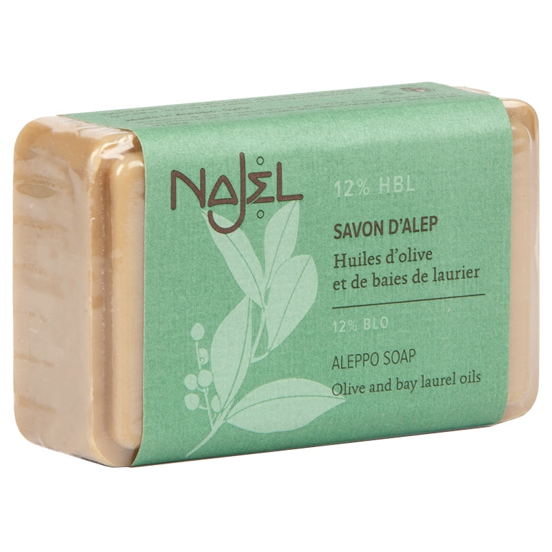 Savon d'Alep - huiles d'olive & de baies de laurier 12%