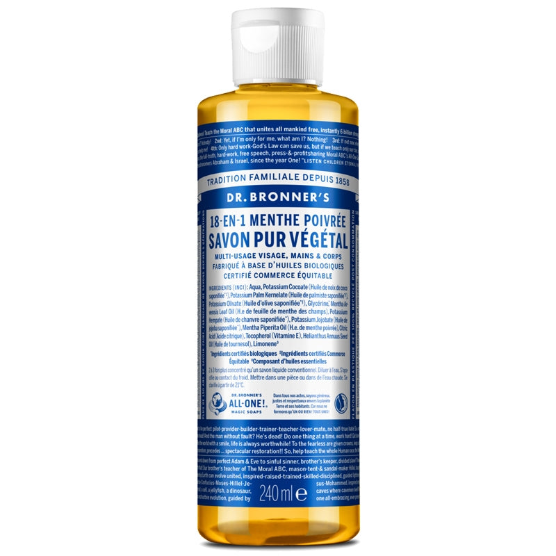Dr. Bronner's - 18-in-1 Flüssigseife Pfefferminze BIO 240ml