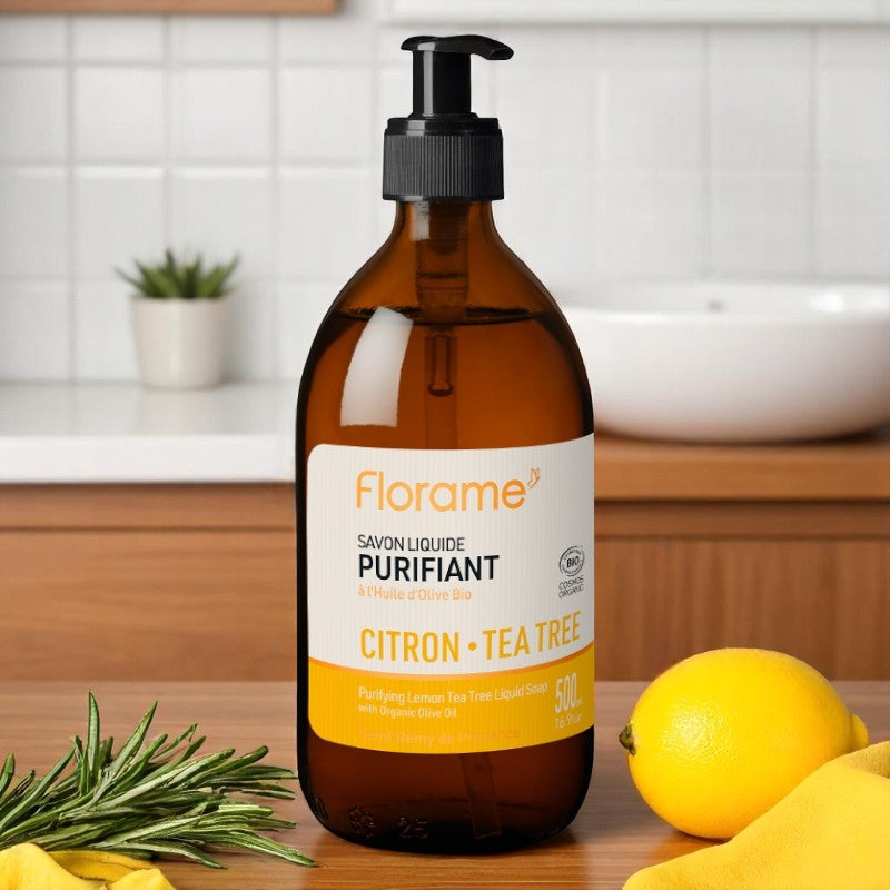 Florame - Flüssigseife Zitrone & Teebaum BIO 500ml