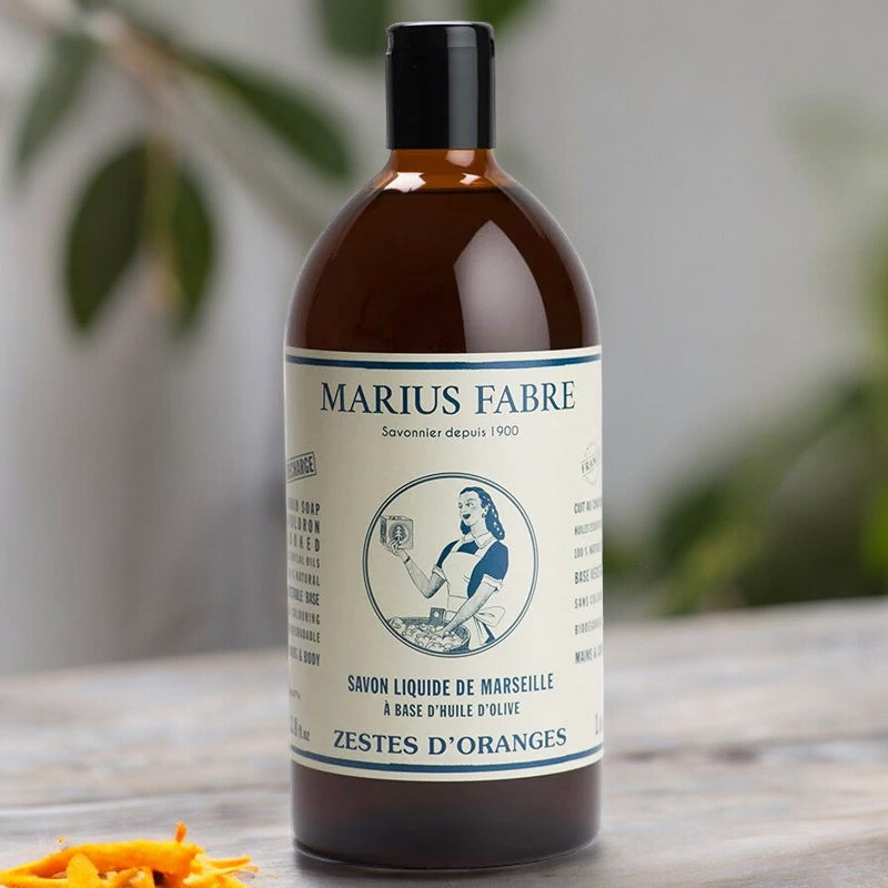 Savon liquide de Marseille aux zestes d'oranges - 1l