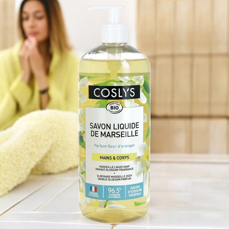 Coslys - Flüssige Marseiller Seife Orangenblüte BIO 1l