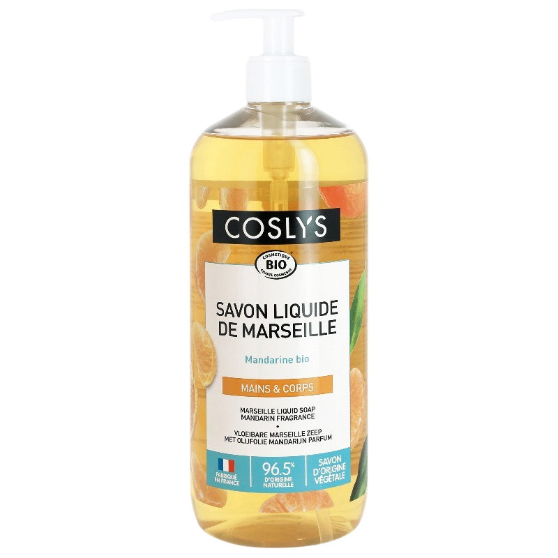 Coslys - Savon liquide de Marseille BIO olive & mandarine 1l