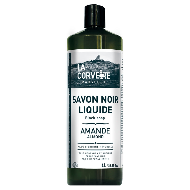 La Corvette - Savon noir liquide à l'huile de lin & amande 1l