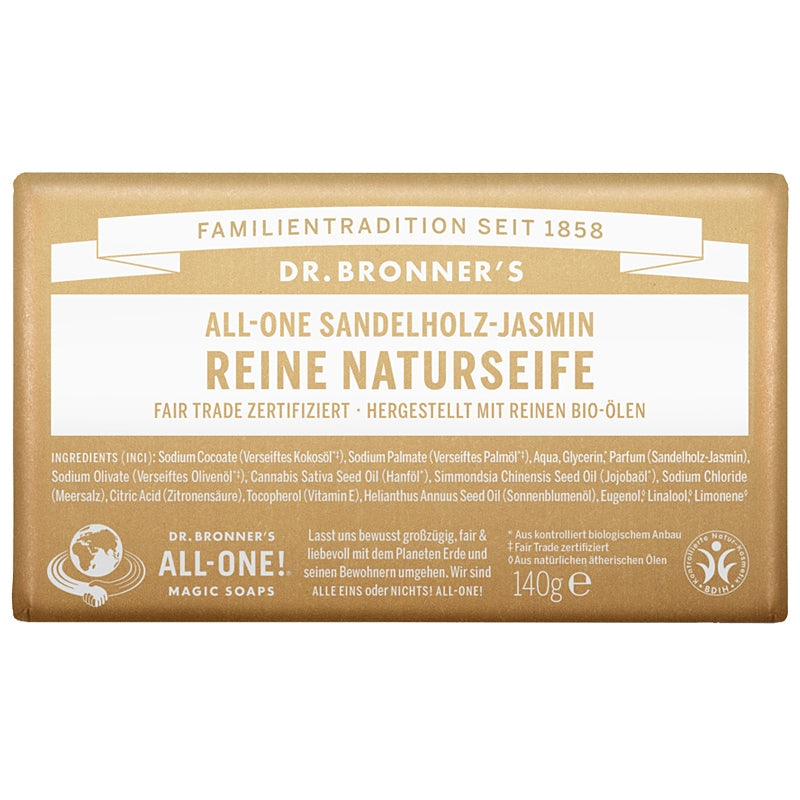 Dr. Bronner's - Savon pur BIO bois de santal & jasmin 140g