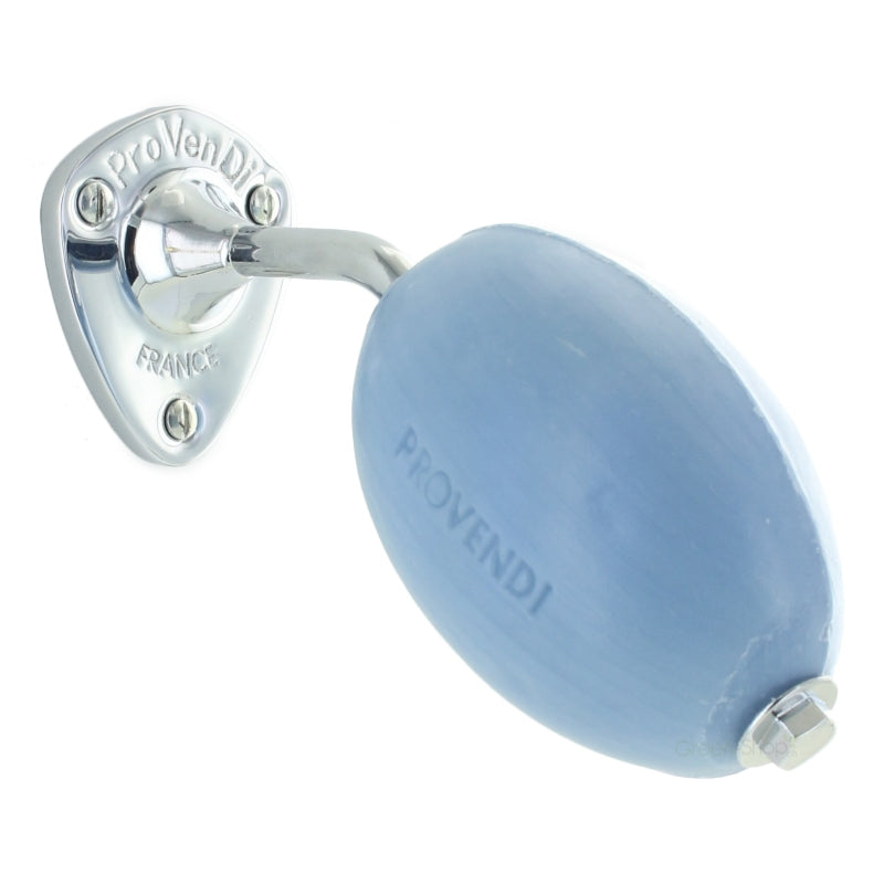 Drehseife blau-violett Lavendel mit Wandseifenhalter Chrom