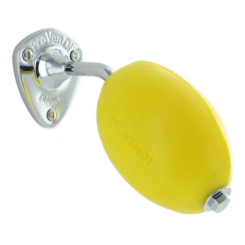 Drehseife gelb Zitrone & Apfel mit Wandseifenhalter Chrom