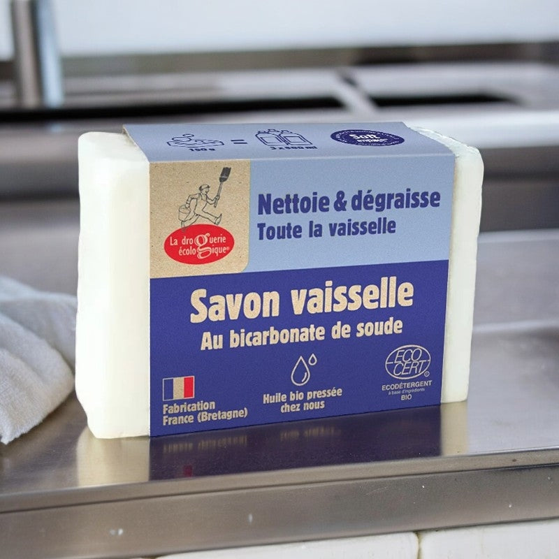 La Droguerie Écologique - Savon vaisselle au bicarbonate de soude 150g