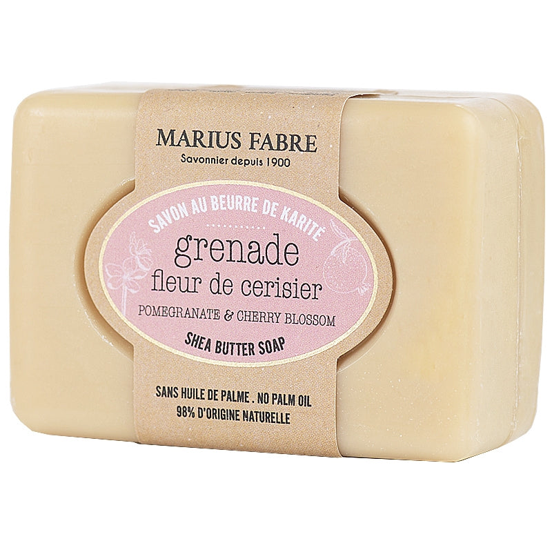 Marius Fabre - Savonnette karité, fleur de cerisier & grenade 100g