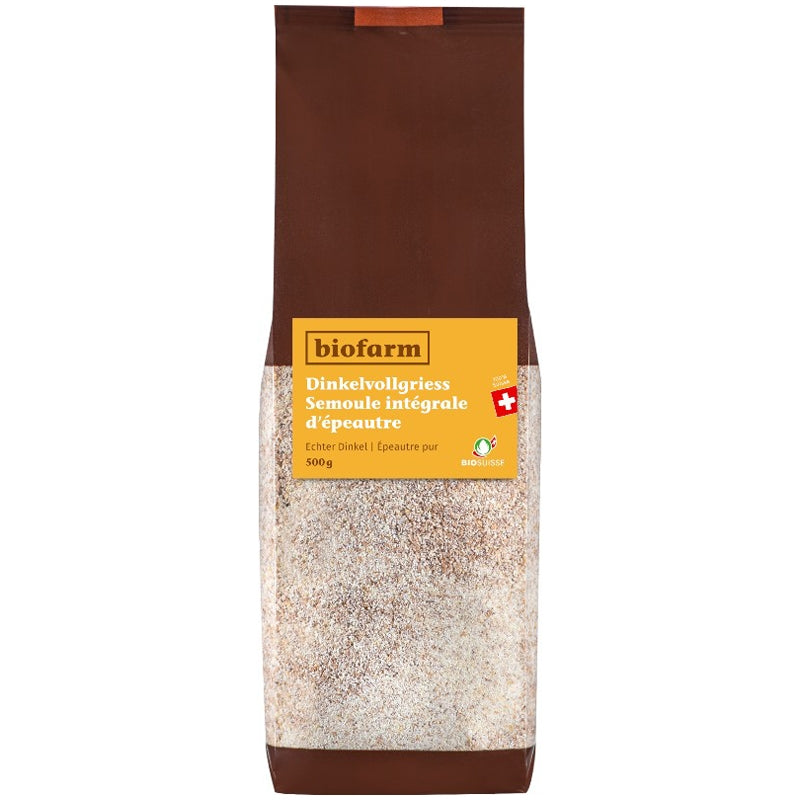 Biofarm - Bio-Schweizer Vollkorn-Dinkelgrieß 500g