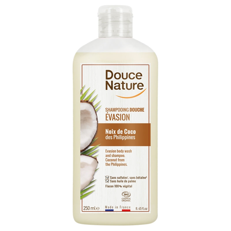 Douce Nature - Shampooing douche évasion BIO noix de coco 250ml