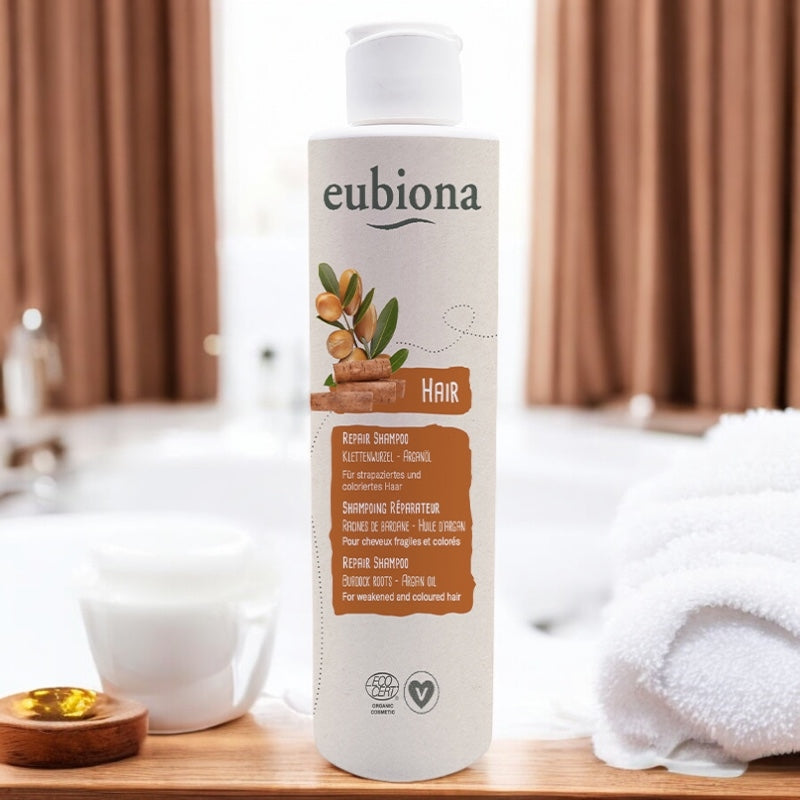 Eubiona - Shampooing réparateur BIO racine de bardane & argan - 200ml