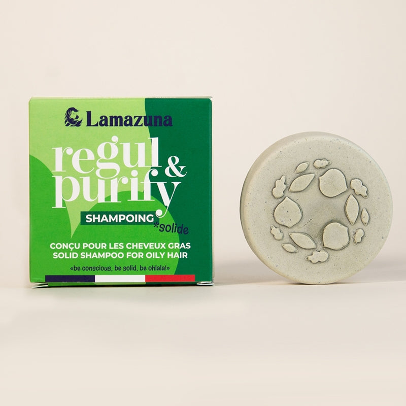 Lamazuna - Shampooing solide cheveux gras spiruline & argile verte 70ml