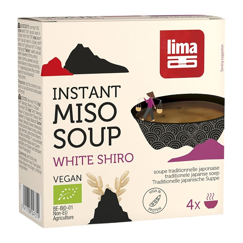 Lima - Soupe traditionnelle japonnaise au miso blanc BIO 4x16,5g