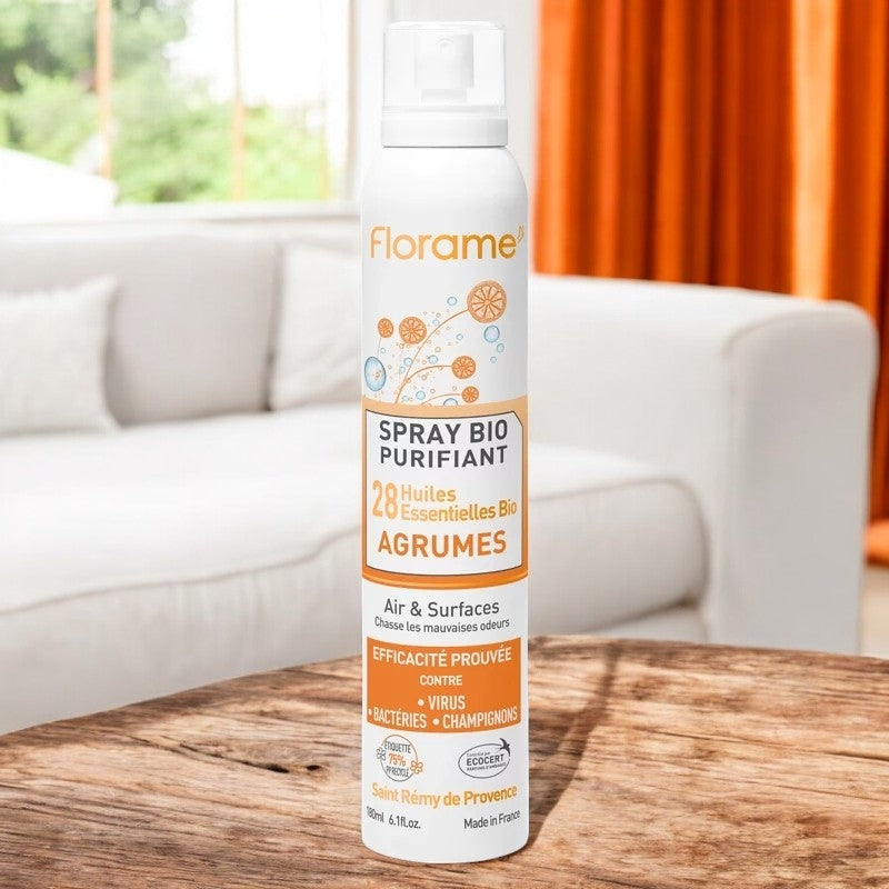 Florame - Reinigungsspray Zitrus mit 28 ätherischen Ölen BIO 180ml