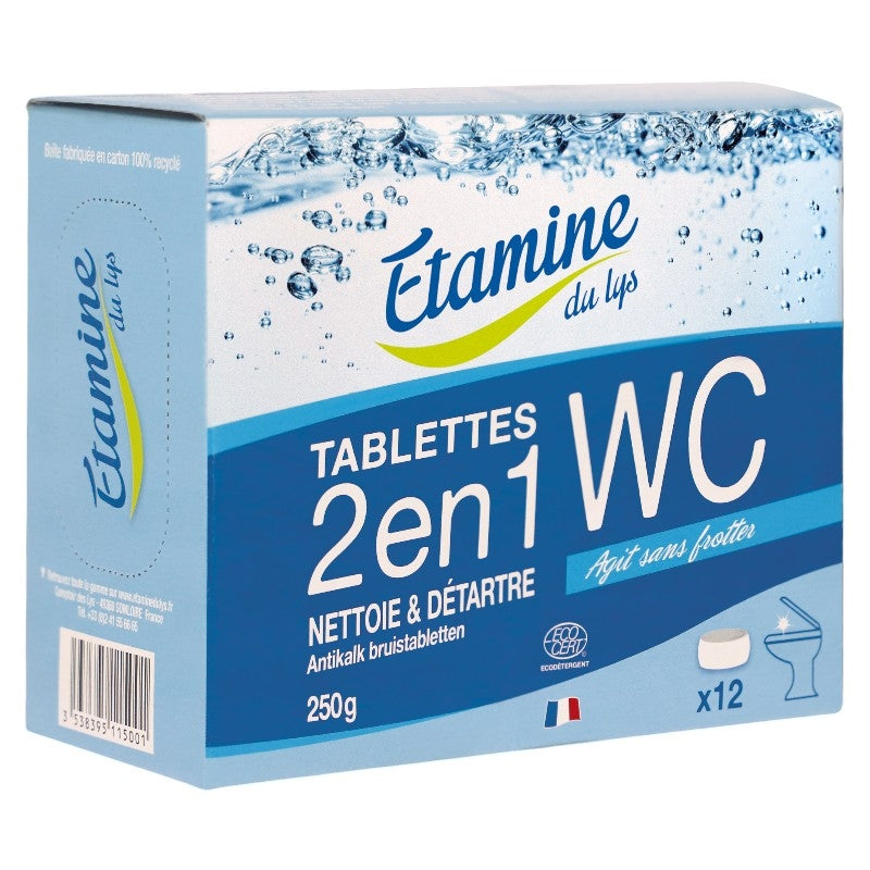 Etamine du Lys - Tablettes WC 2 en 1 écologique sans parfum 12 pièces 12 pièces