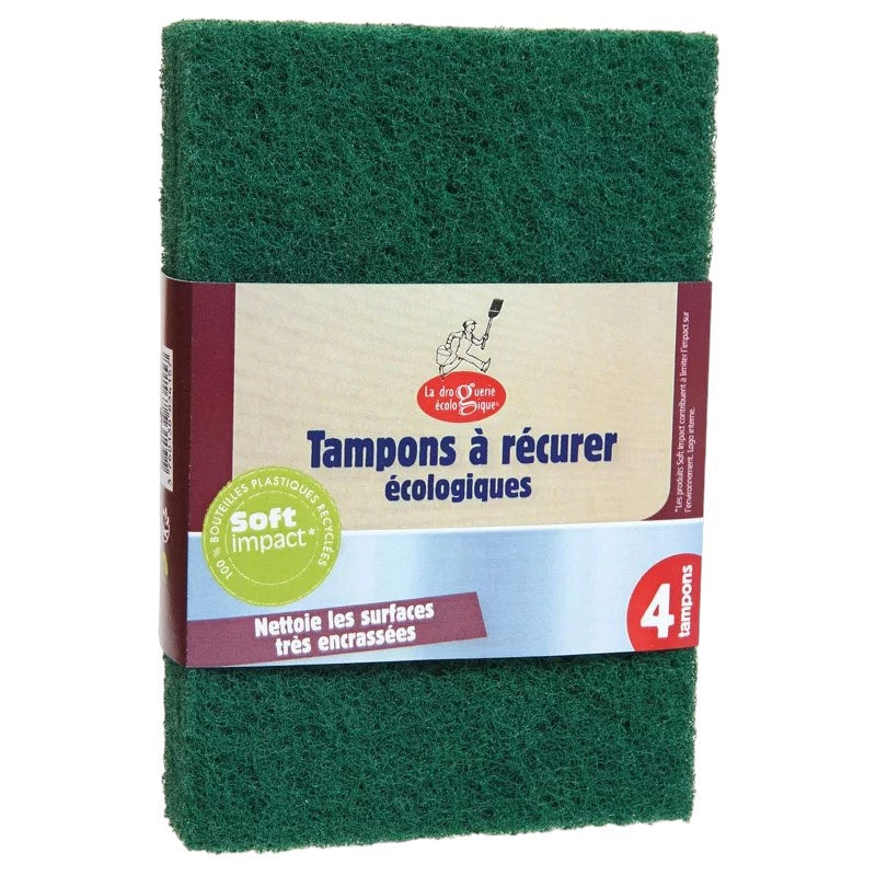 La Droguerie Écologique - Tampons à récurer écologiques 4 pièces