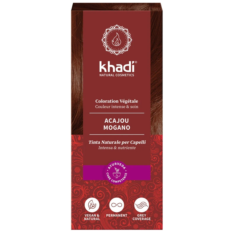 Khadi - Teinture aux plantes BIO acajou 100g