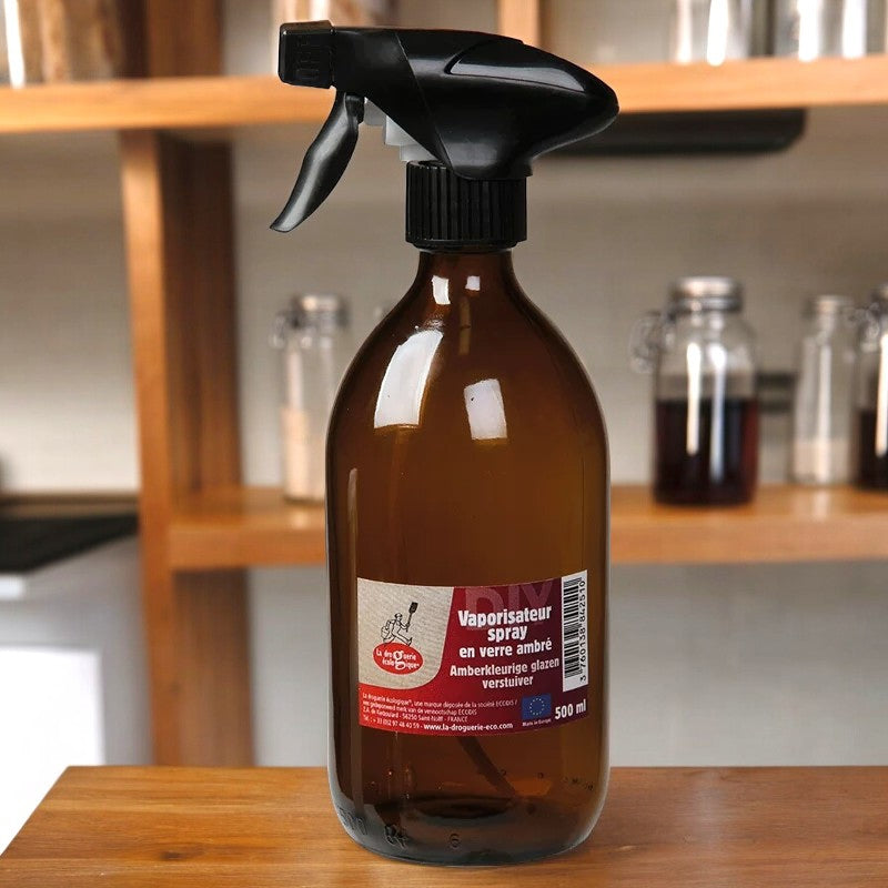 La Droguerie Écologique - Vaporisateur spray en verre ambré 500ml
