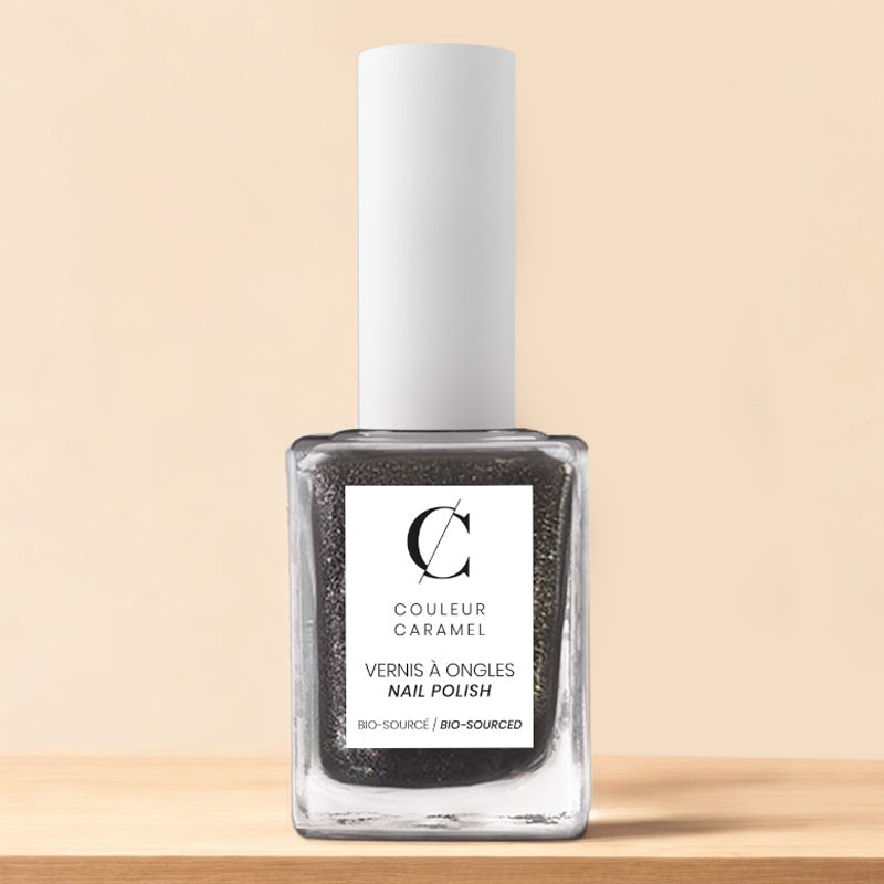 Couleur Caramel - Vernis à ongles pailleté Noir chic N°96 11ml