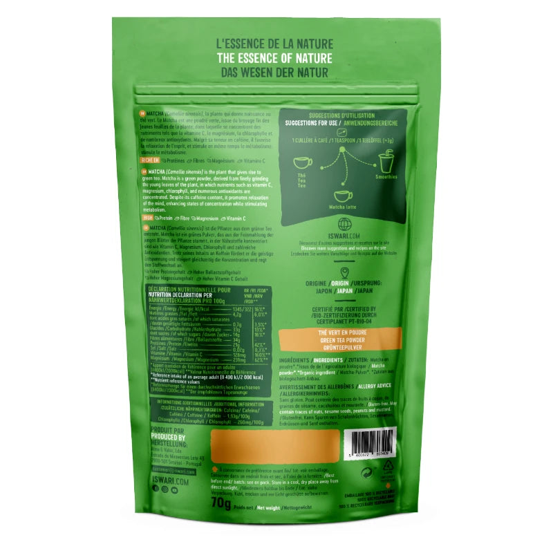 Iswari - Thé Matcha en poudre BIO 70g