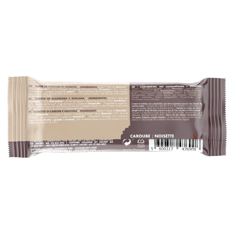 Iswari - Barre énergétique caroube & noisette BIO 35g