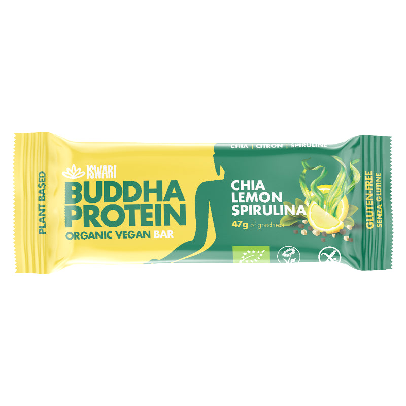 Iswari - Barre protéinée spiruline & citron BIO 47g