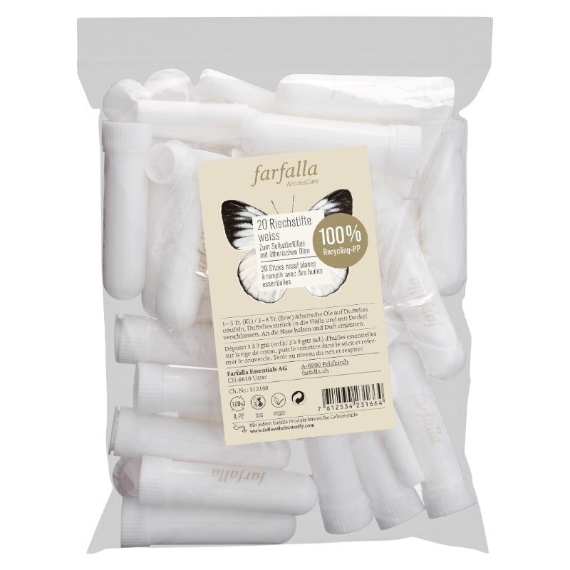 Farfalla - Sticks inhalateurs blancs 20 pièces
