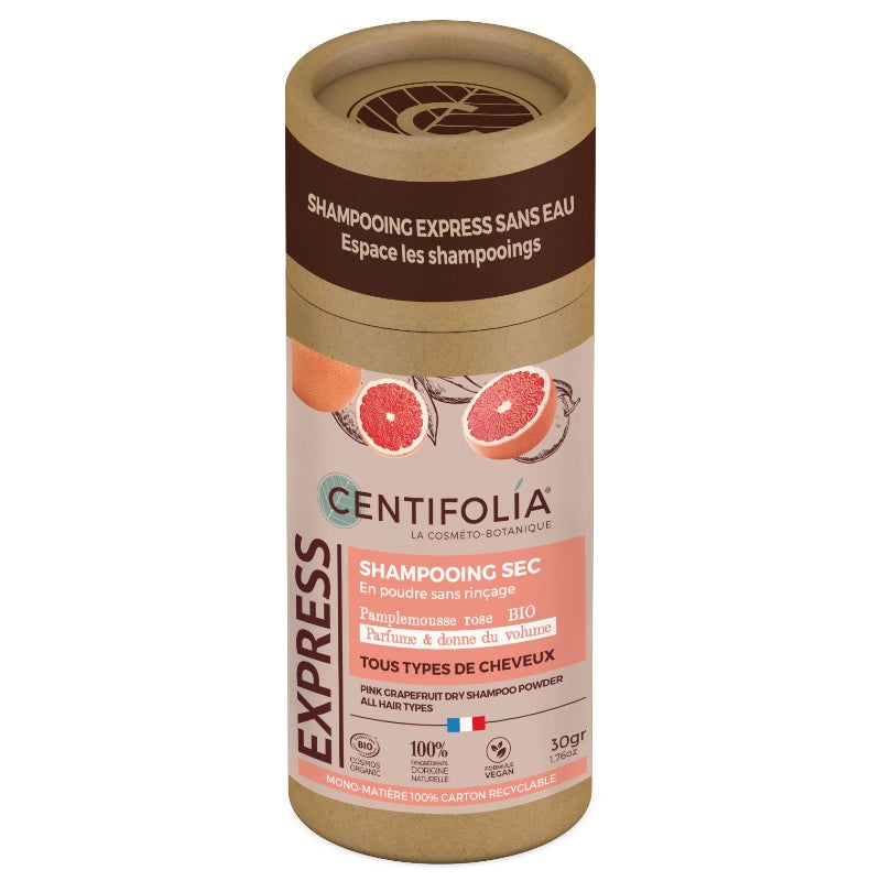 Centifolia - Shampooing sec poudre sans rinçage BIO pamplemousse rose 30g