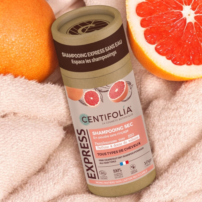 Centifolia - Shampooing sec poudre sans rinçage BIO pamplemousse rose 30g