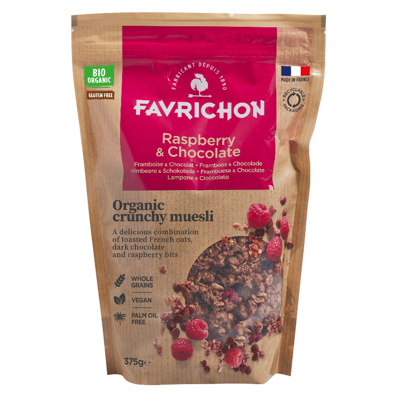 Favrichon - Bio-Himbeer-Schokoladen-Crunchy-Müsli 375g